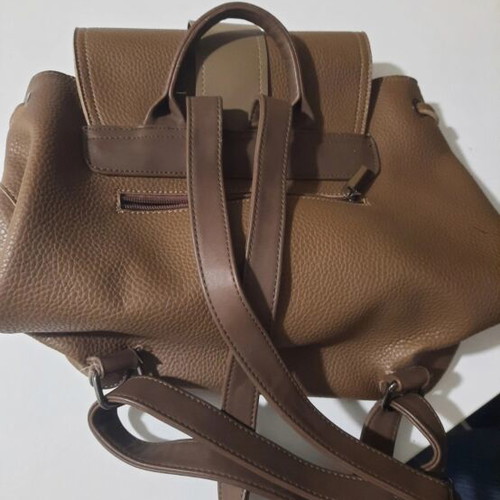 Backpack bag like new, spacious brown and beige