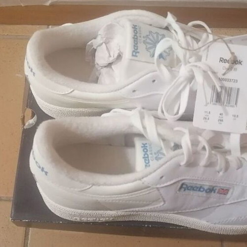 Reebok Club 85 Men's Sneakers New, Leather, White Size 45