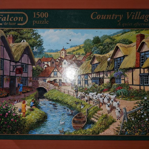 Falcon 1500-piece puzzle 'Country Village: A Quiet Afternoon' by Steve Crisp