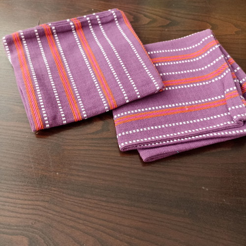 Decorative woven cotton striped double-sided pillows set of 3 new