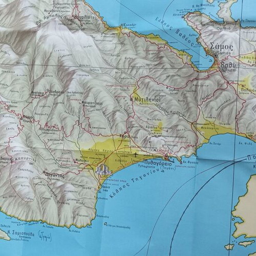 Morphological Map of Samos 1970s Edition Like New