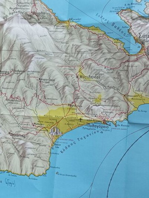 Morphological Map of Samos 1970s Edition Like New