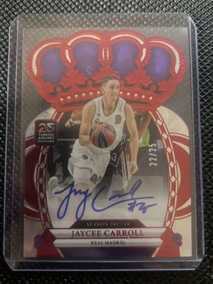 Jaycee Carroll Real Madrid Euroleague 25 Years Card new