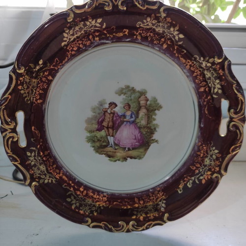 Polish porcelain platter 30 cm used, from 1960