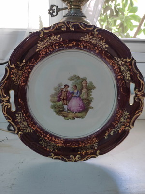 Polish porcelain platter 30 cm used, from 1960