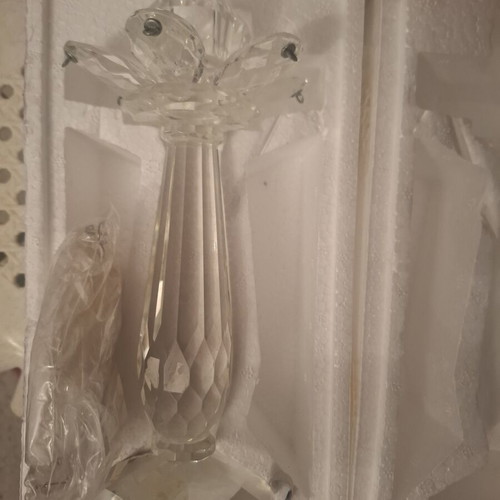 Villeroy & Boch Retro Accessories crystal candlesticks set of 2, new