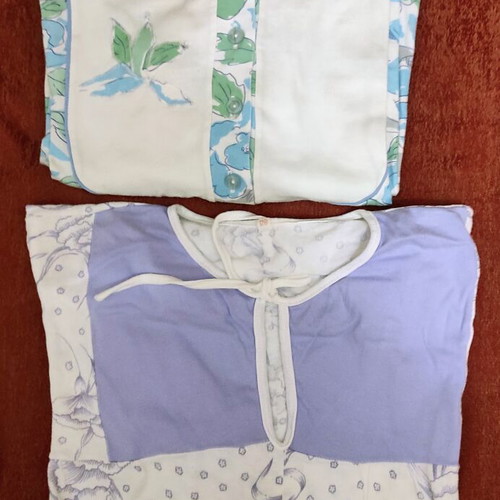 Cotton nightgowns long sleeve pack of 3, like new, pink and purple