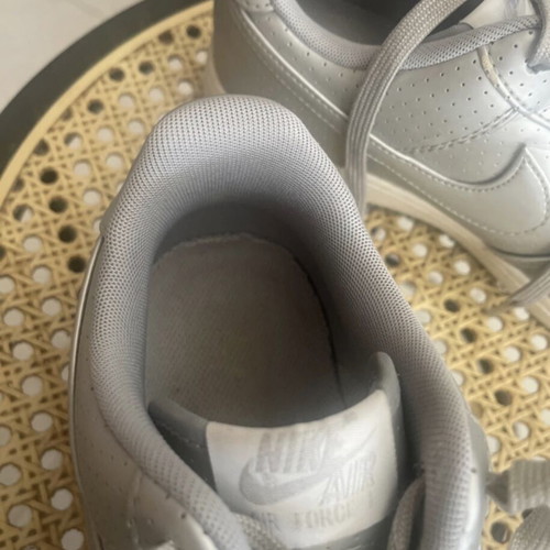 Nike Airforce 1 sneakers, silver, size 41