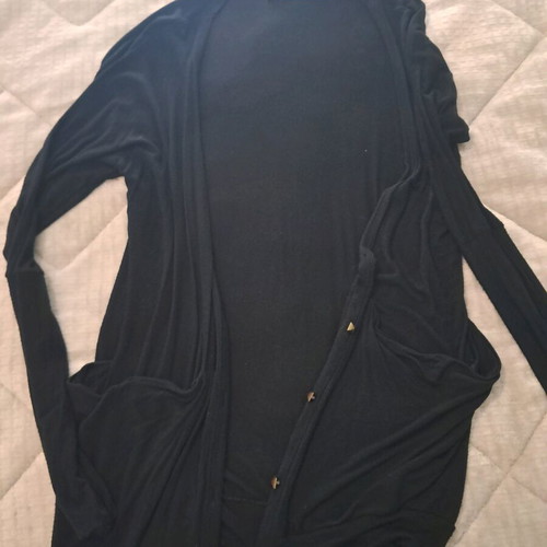 Zara long black cardigan like new, size M