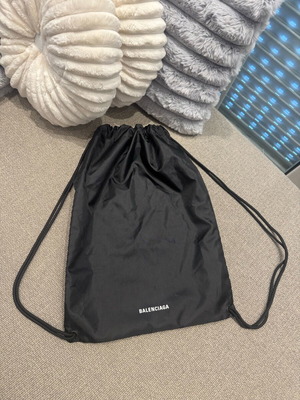 Balenciaga backpack new, black nylon gym bag