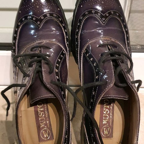 Oxford leather patent shoe Musto used, black