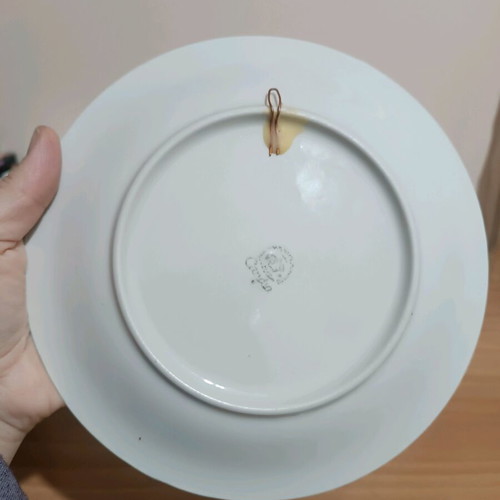Candia vintage decorative plates set of 2 20cm romantic scene like new