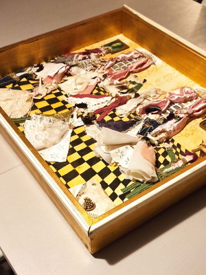 Three-Dimensional Handmade Artwork Framed Dance Hall Scene
