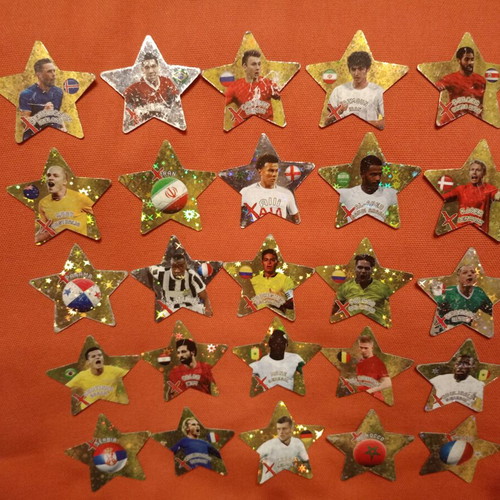 Star-shaped caps used, pack of 70