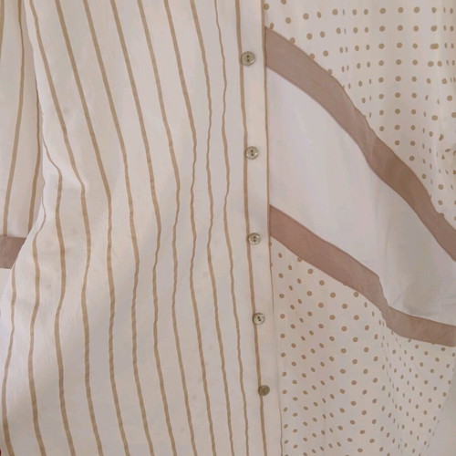 Vintage mix&match oversized shirt like new, striped and polka dot