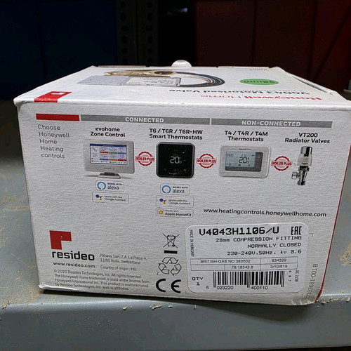 Honeywell V4043 28mm motorised zone valve new