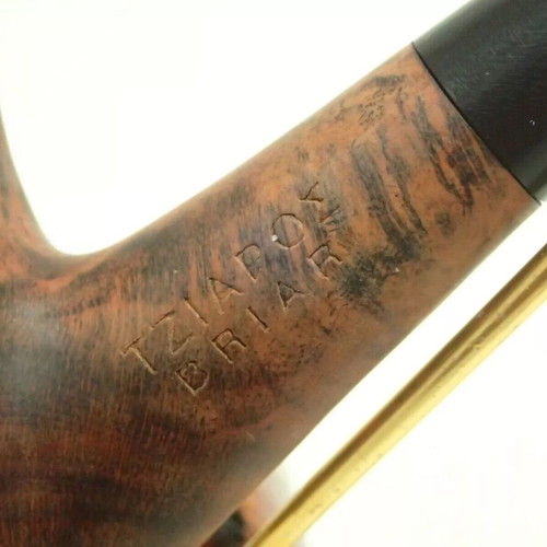 Handmade Tziaros tobacco pipe used, Greek made