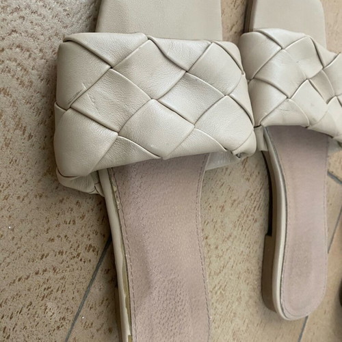 Forebelle flat sandals used, beige, size 37