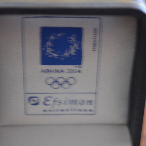 Silver 925 Commemorative Pin Olympic Games Athens 2004 Efsimon like new