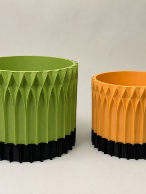 Σετ 2 γοτθικές γλάστρες 3D printed μικρή και μεγάλη, κατόπιν παραγγελίας