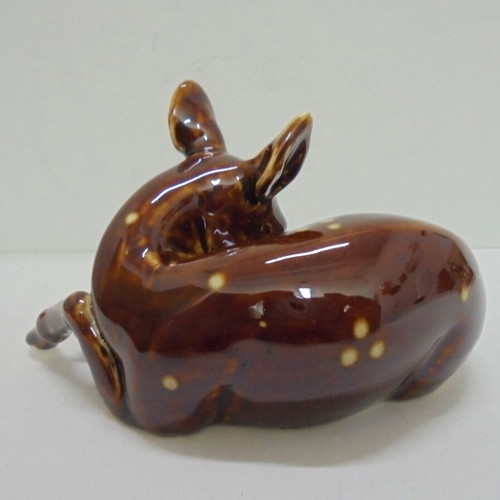 Porcelain deer figure used vintage decoration