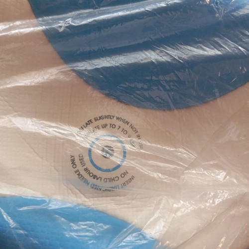 Hager promotional beach soccer ball, white and light blue