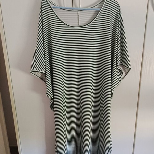 Shein dress with white and green stripes, XL