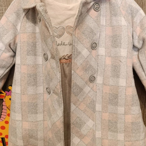 Baby dress and coat set like new, for 18-month-old girl