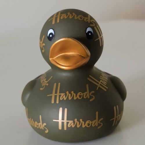 Harrods Gold Logo Rubber Duck collectible, like new