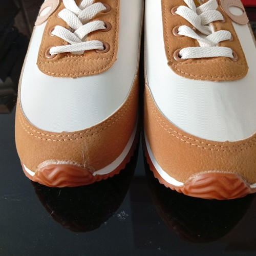 Retro women's sneakers size 39 new, beige and brown