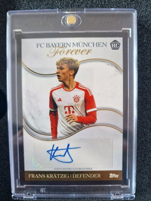 Κάρτα Topps FC Bayern München Forever 2023 Rookie Frans Kratzig αυτογραφημένη καινούργια
