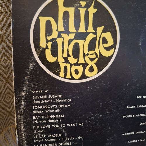Hit Parade No 8 vinyl record used, 16 classic 70s pop rock hits