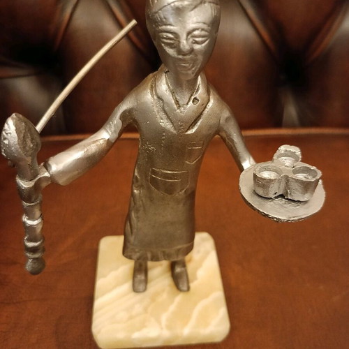 Metal sculpture from the Middle East like new, 19th century antique