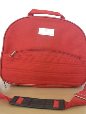Fabric toiletry bag new red with detachable strap