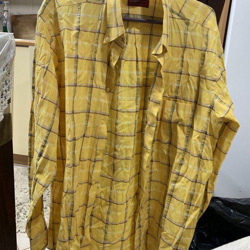 Berto Lucci men's shirt XL yellow like new, barely worn