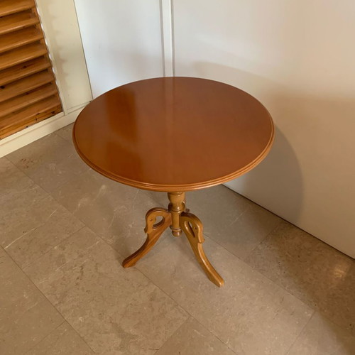 Wooden round side table used