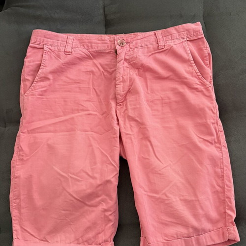 P. Rosso Men's Chino Bermuda Shorts coral size W34 like new