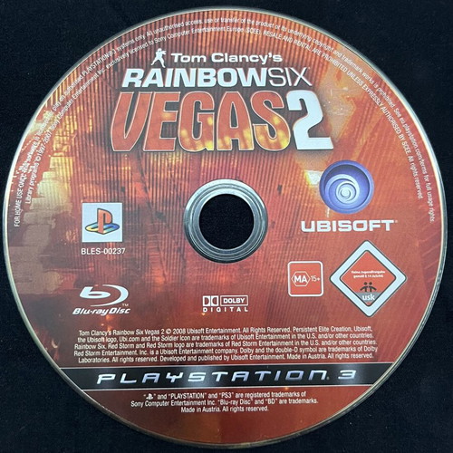 Tom Clancy's Rainbow Six Vegas 2 PS3 game used, disc only