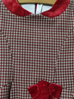 Mayoral dress for girl 8 years like new, grey and red