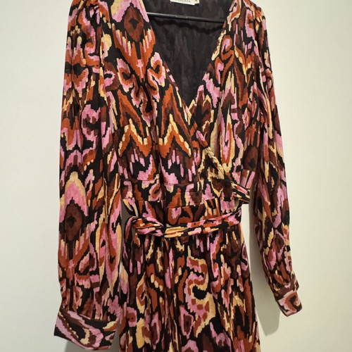 Molly Bracken patterned maxi wrap dress, colorful