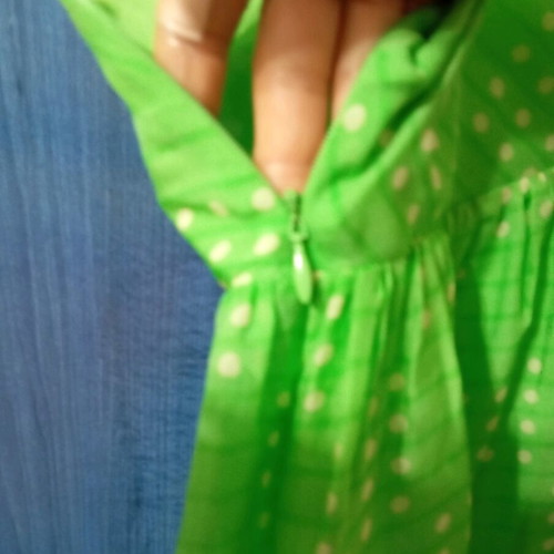 DKNY airy dress green like new with pockets and zipper