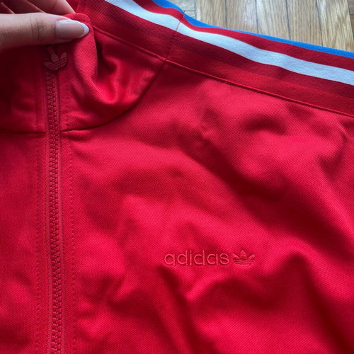 Adidas jacket set red, like new, size small