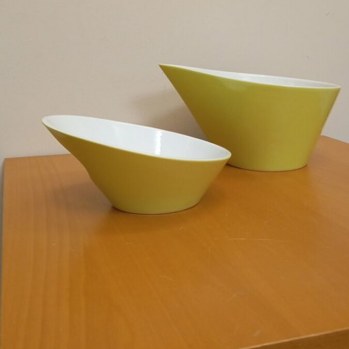 Illum porcelain bowl set of 2, new, green