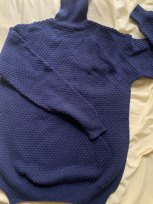 Pre end πουλόβερ με ζιβάγκο μεταχειρισμένο, μέγεθος L, μπλε