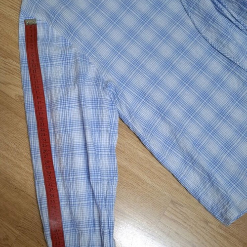 Zara cotton shirt XL like new, blue-white