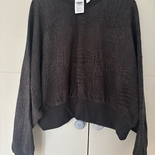 Adidas leopard print sweatshirt like new, size L, black