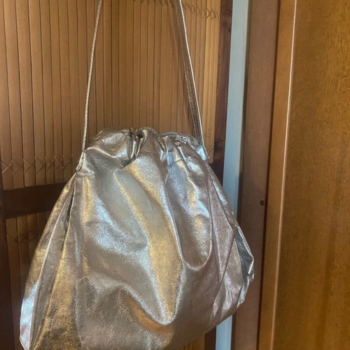 Silver crossbody pouch bag like new