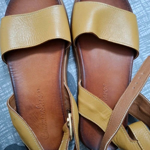 Commanchero leather sandals size 38 like new, yellow