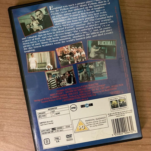 Monty Python’s And Now For Something Completely Different DVD like new, English audio without Greek subtitles