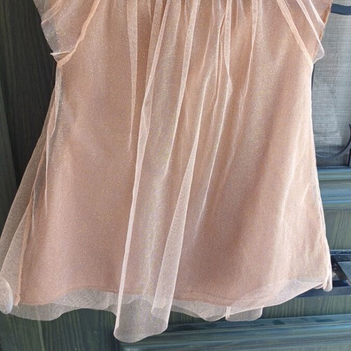 Zara girls tulle dress with gold glitter, size 4 years